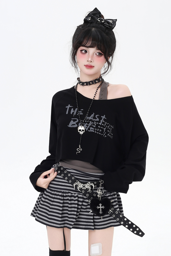 Off-the-shoulder cool two-piece top