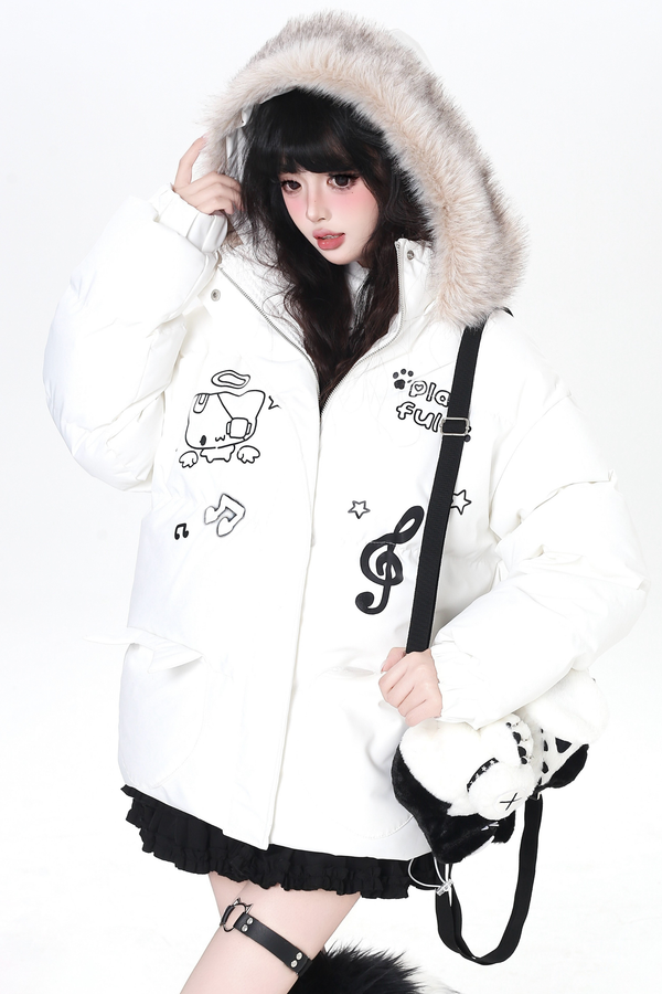 Cat Melody Fur Hooded Jacket