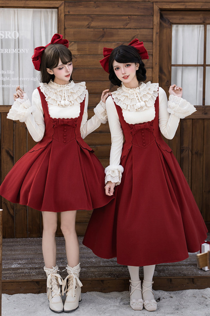 Velvet Rose Suspender Dress + Top + Ribbon
