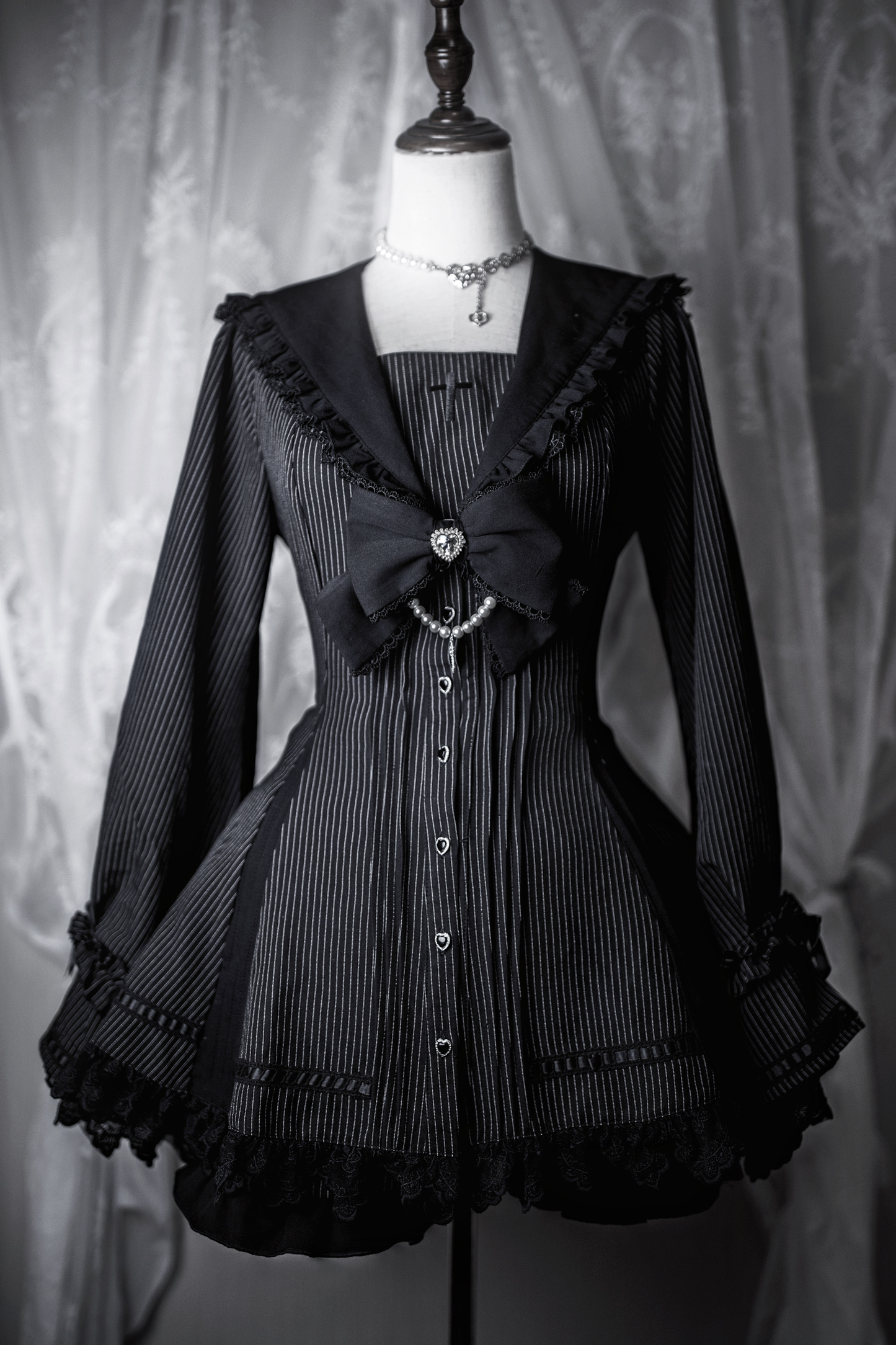 レース地雷トップス+パンツ