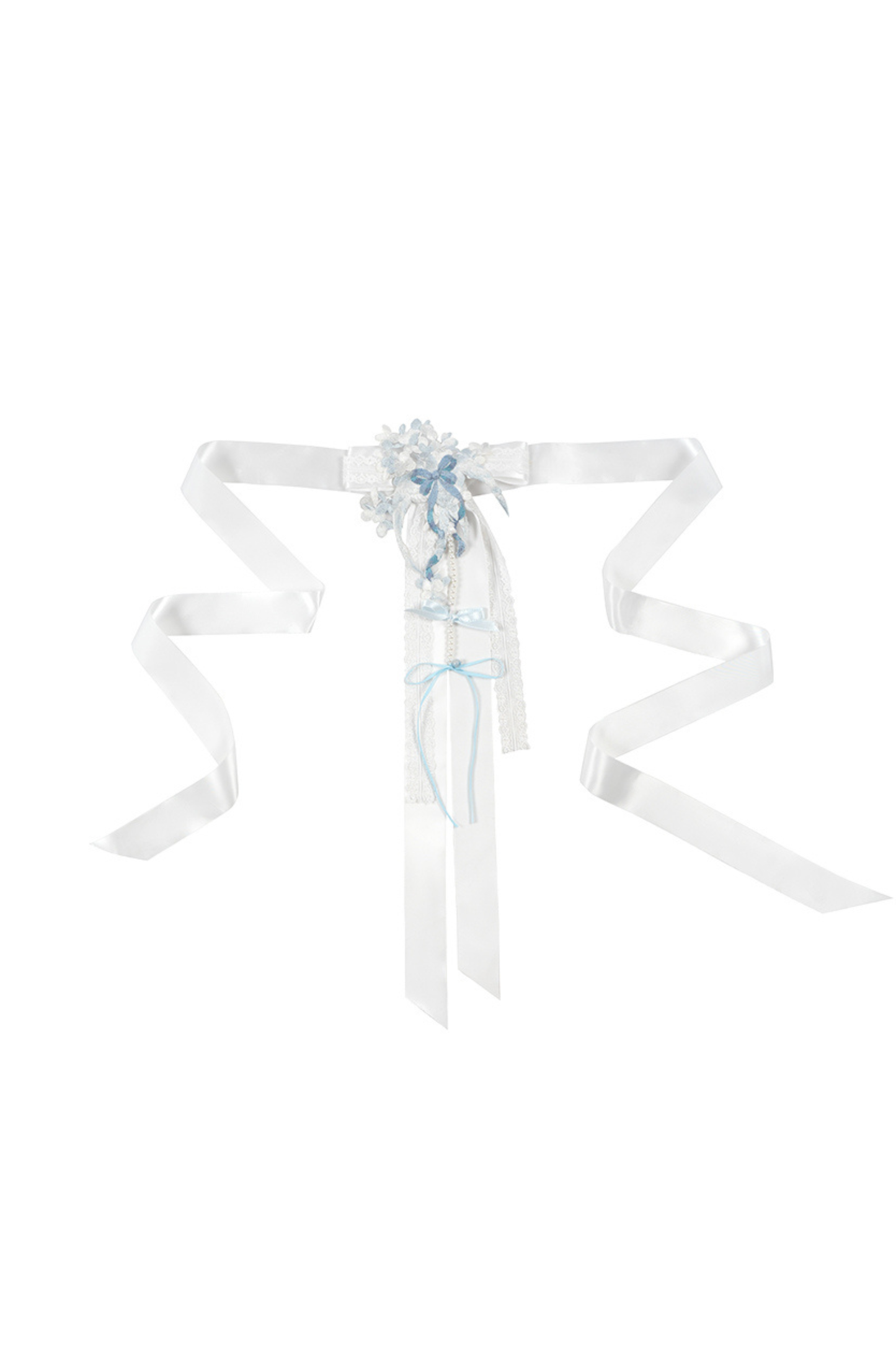 ピュアホワイトチャイナドレス+カバーエプロン+ベルト