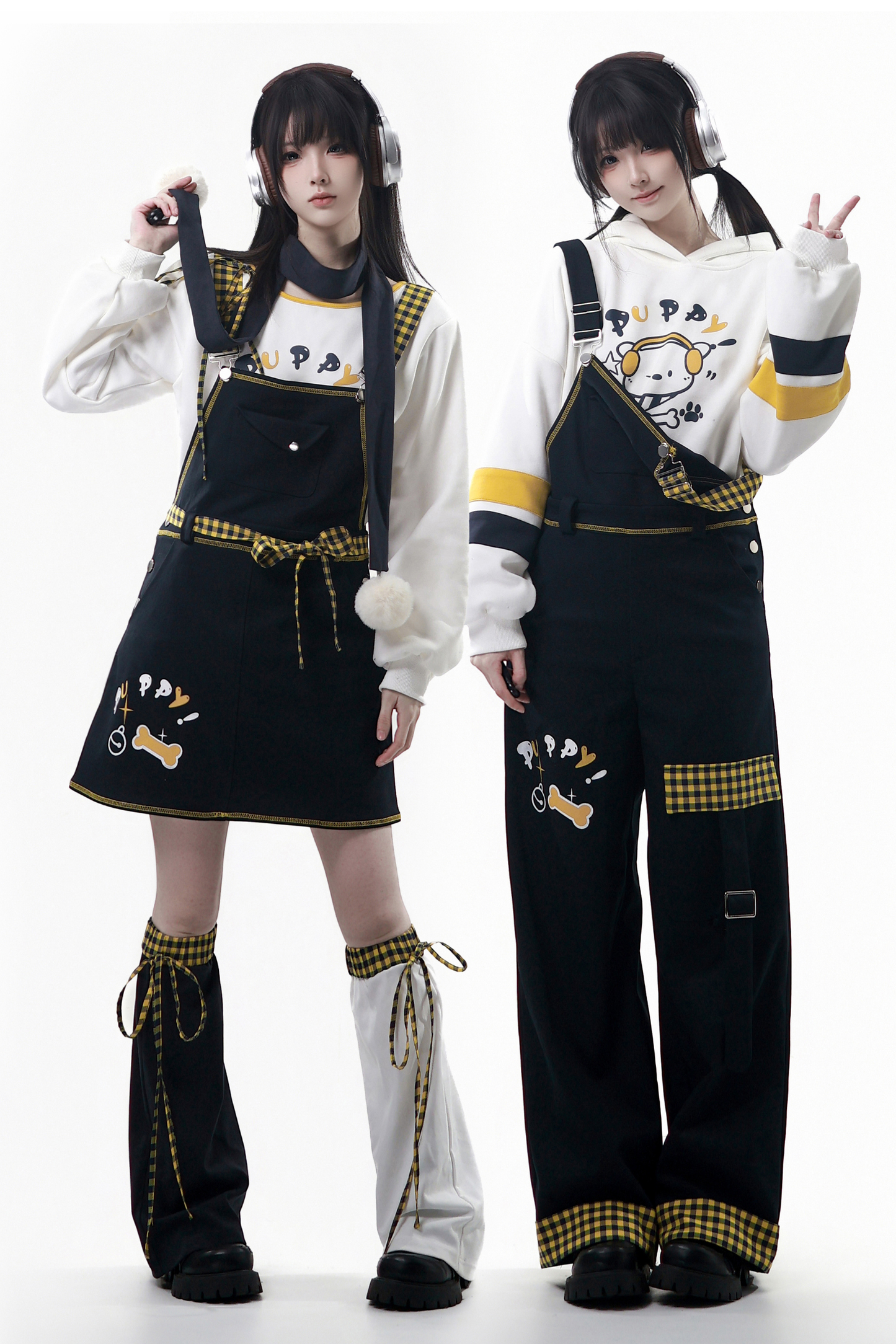 パピーフリーススウェット+フードパーカー+パンツ+スカート+レッグカバー