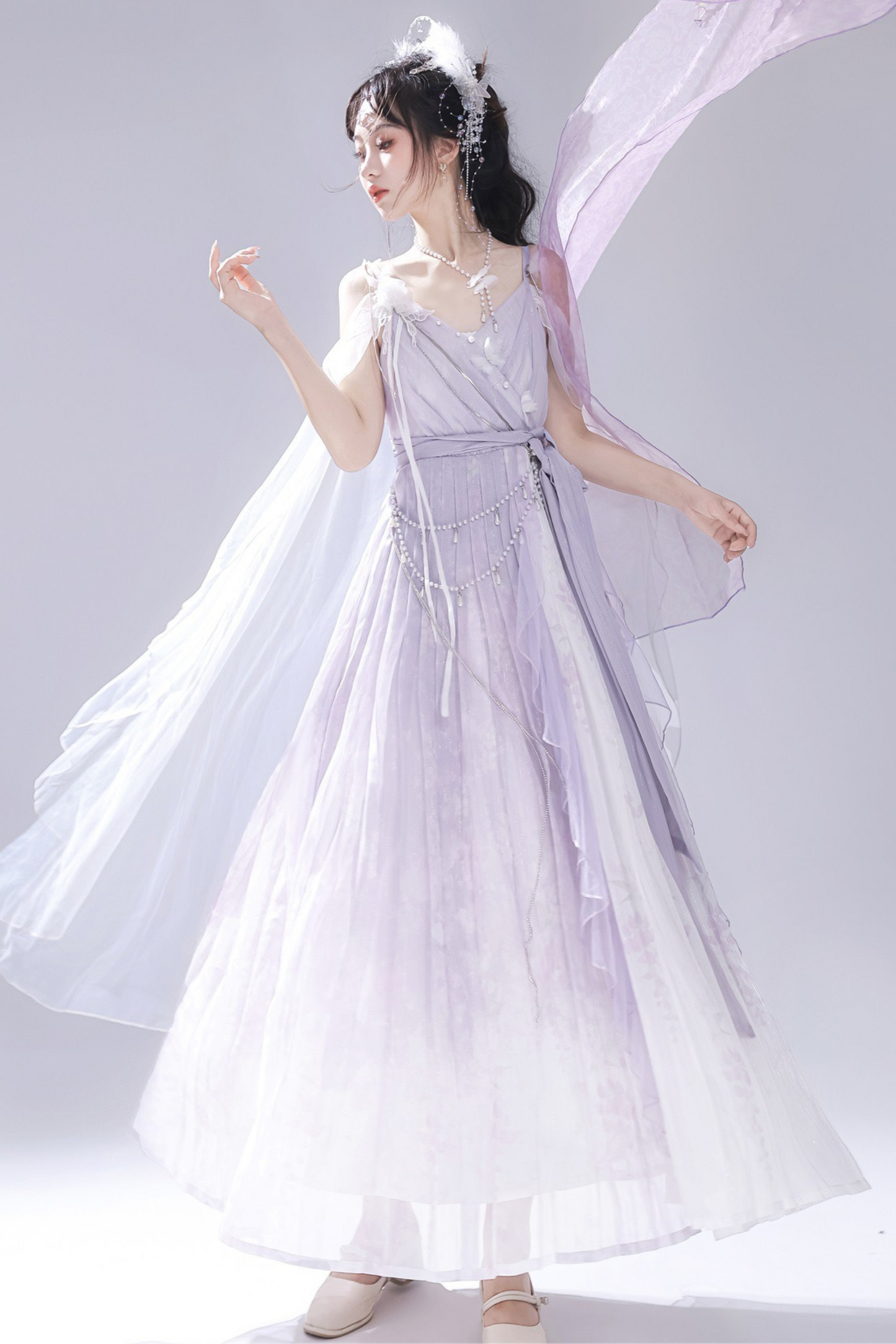 [Reservations] Sweet is Elegant Girly Dress + Shawl + Necklace