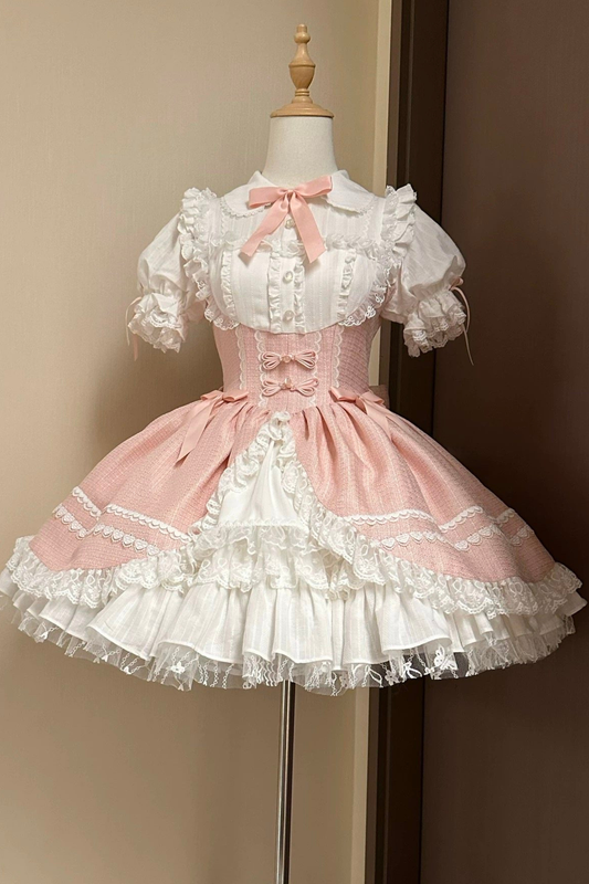 スイートパフリボンロリータドレス