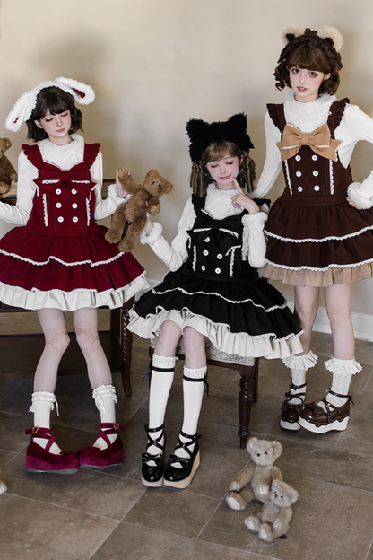 ドールロリータドレス+トップス+アニマルレッグループ+アニマルヘアバンド