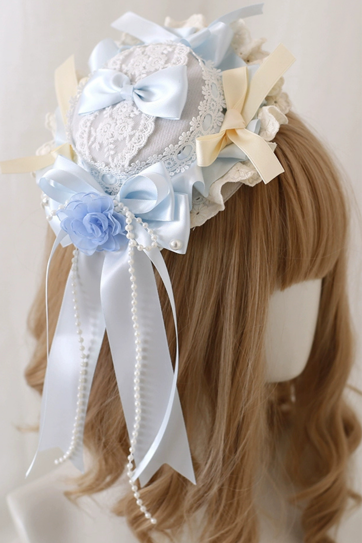 Ice Blue Frilled Lolita Accessories