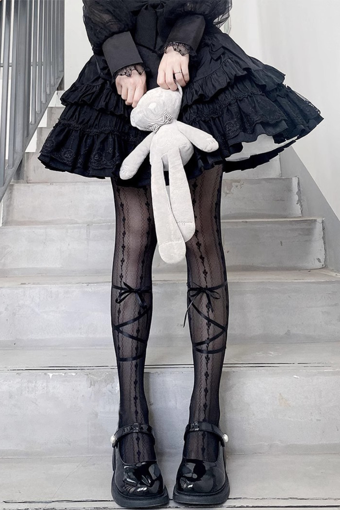 Ribbon Strap Pantyhose