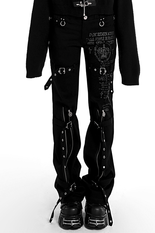 ダークスタイルパンクローライズパンツ