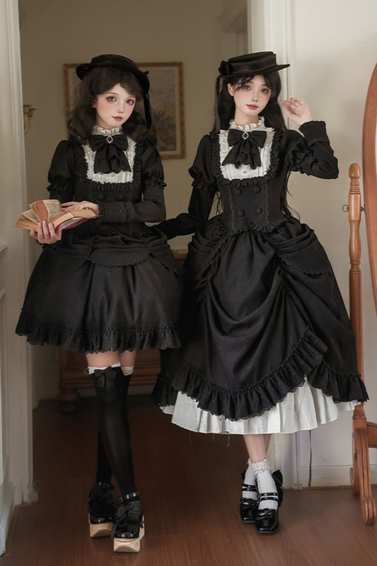 【予約商品】クラシカルトップス+カーテンスカート+リボンカラー+ハット