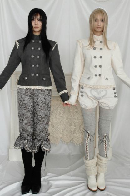 Medieval Suede Courtly Jacket Coat