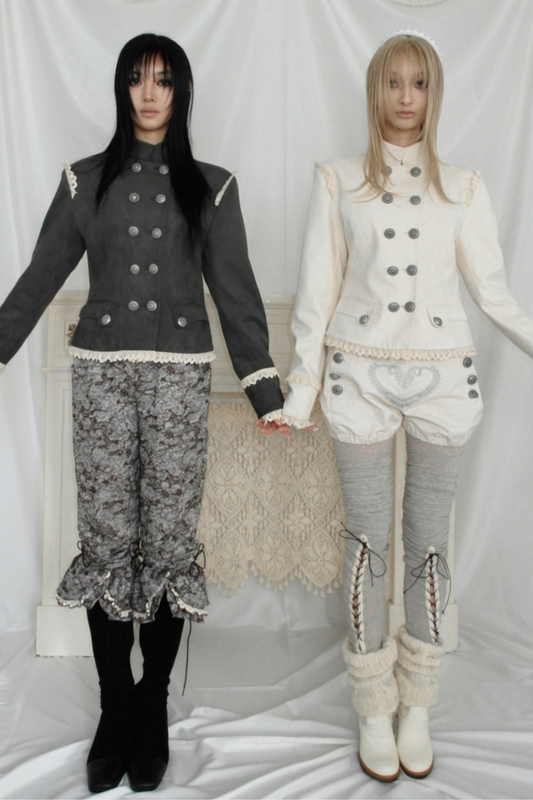 メディーバルスエードコートリージャケット