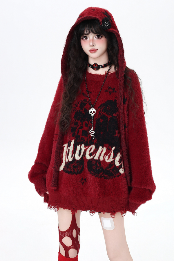 American Imitation Mink Fur Sweater