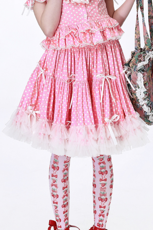 Falda midi acampanada retro pop