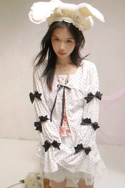 Polka Dot Plaid Blouse