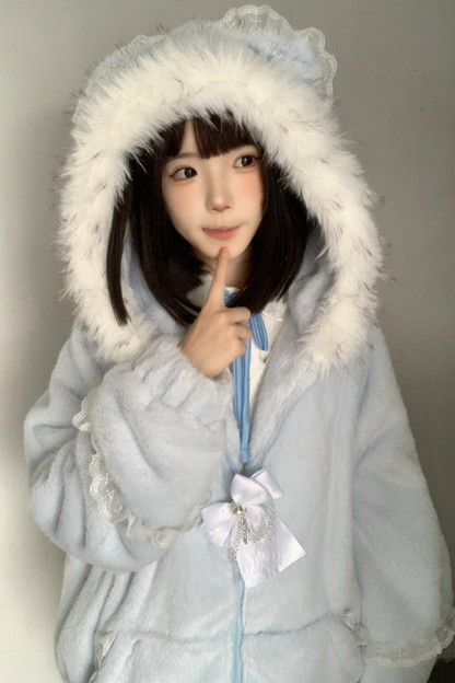 【天使界隈】猫耳フードルーズアイスジャケット