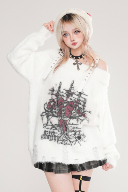 Heart Beat Crystal Knit