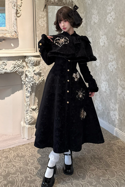 クラシックダークロングコート+ケープ