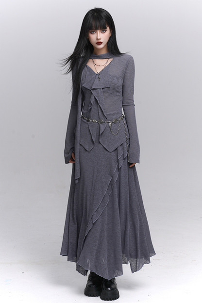 ダークシックトップス＋ロングスカート