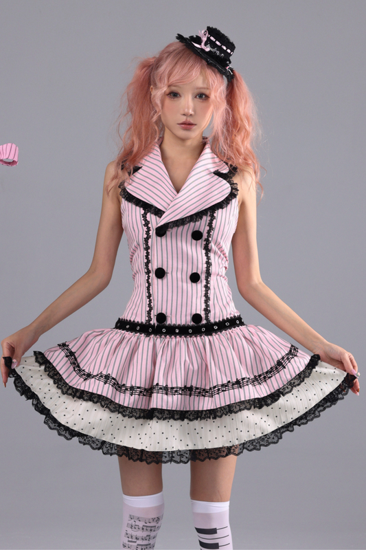 アーシーストライプドパフォーマンスドレス