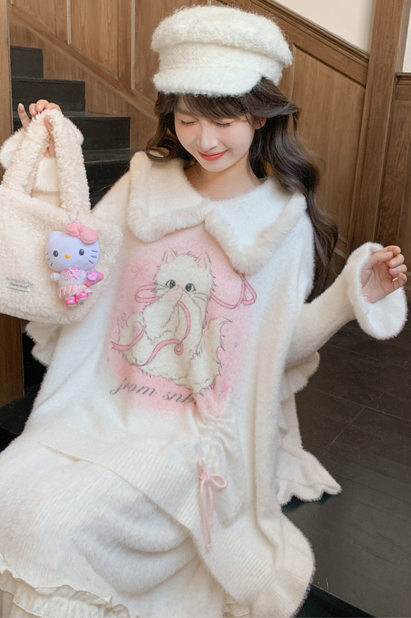 スイートキャットニットセーター