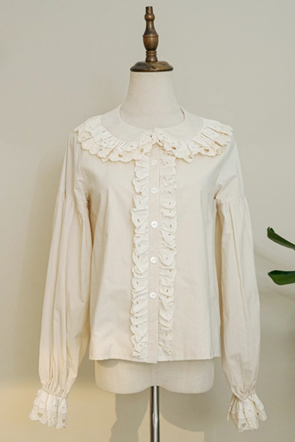 Ketch Wild Rose Stand Collar Lolita Blouse