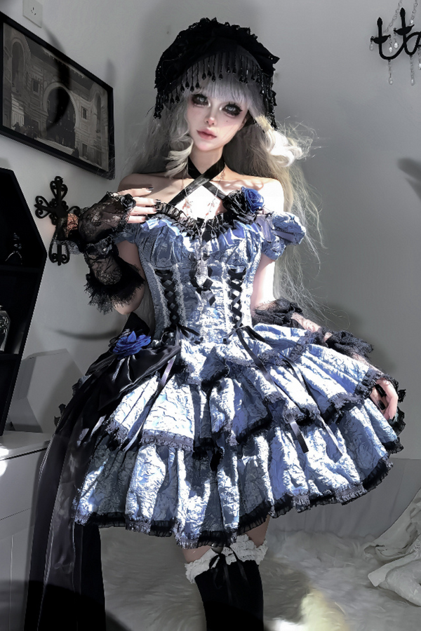 [Reserva] Vestido Lolita con volantes Medea Gothic Girly