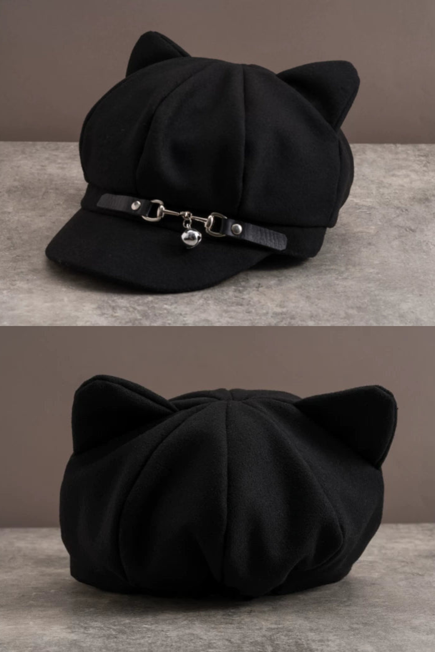 レザーバックルクラウドキャットハット