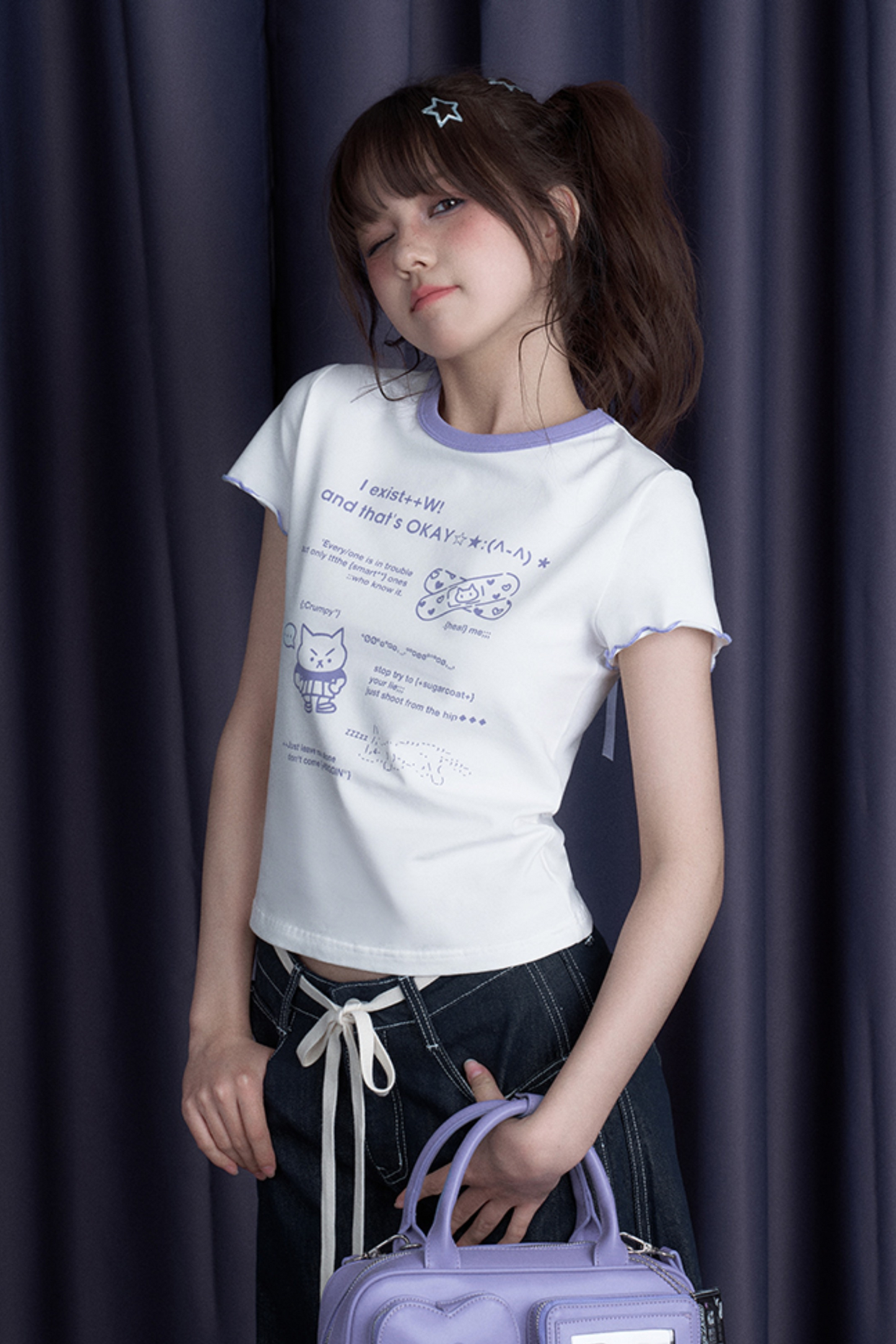 キュートブラーラーリボンTシャツ