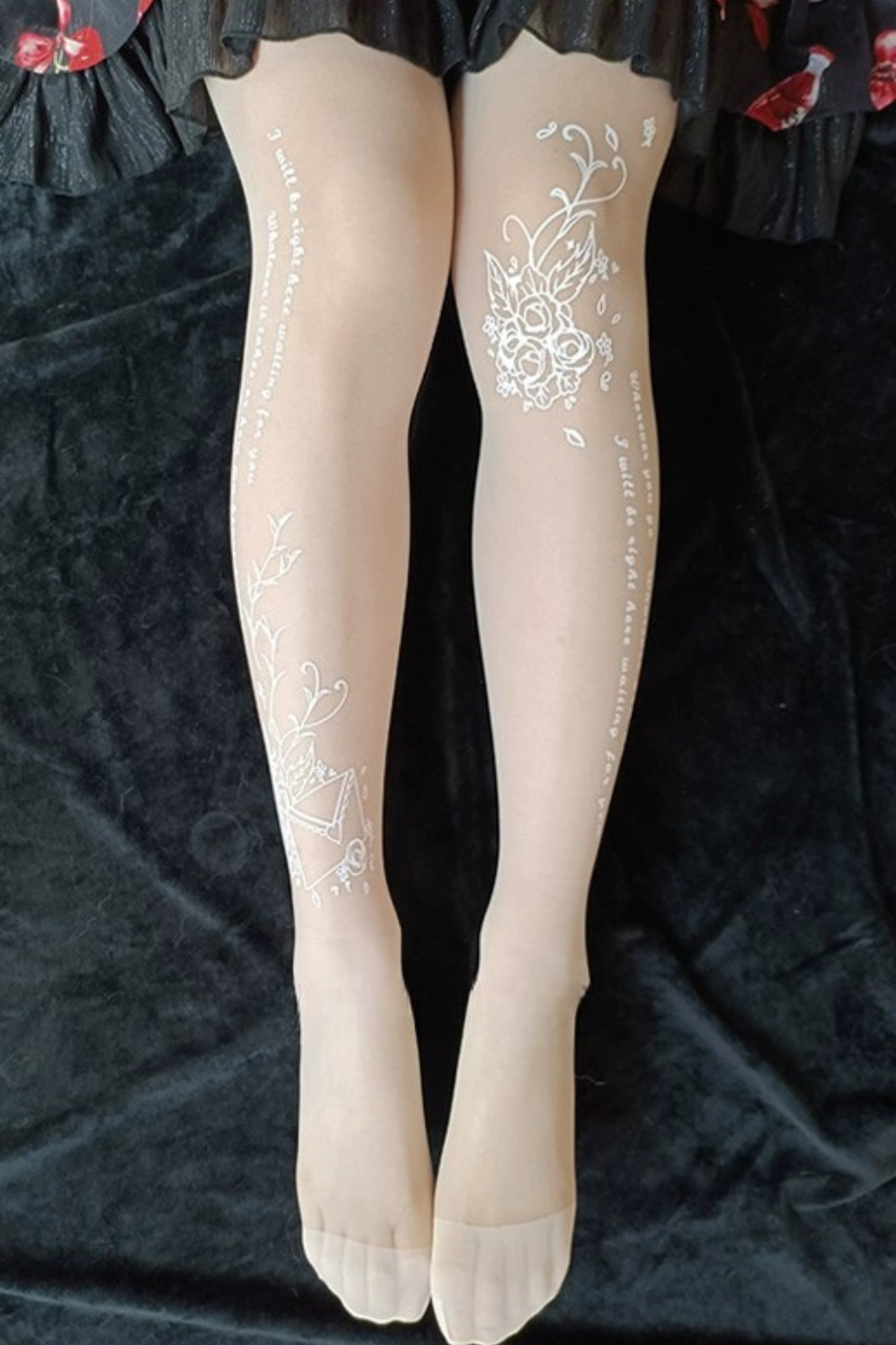 シアーデザインキュートロリータタイツ