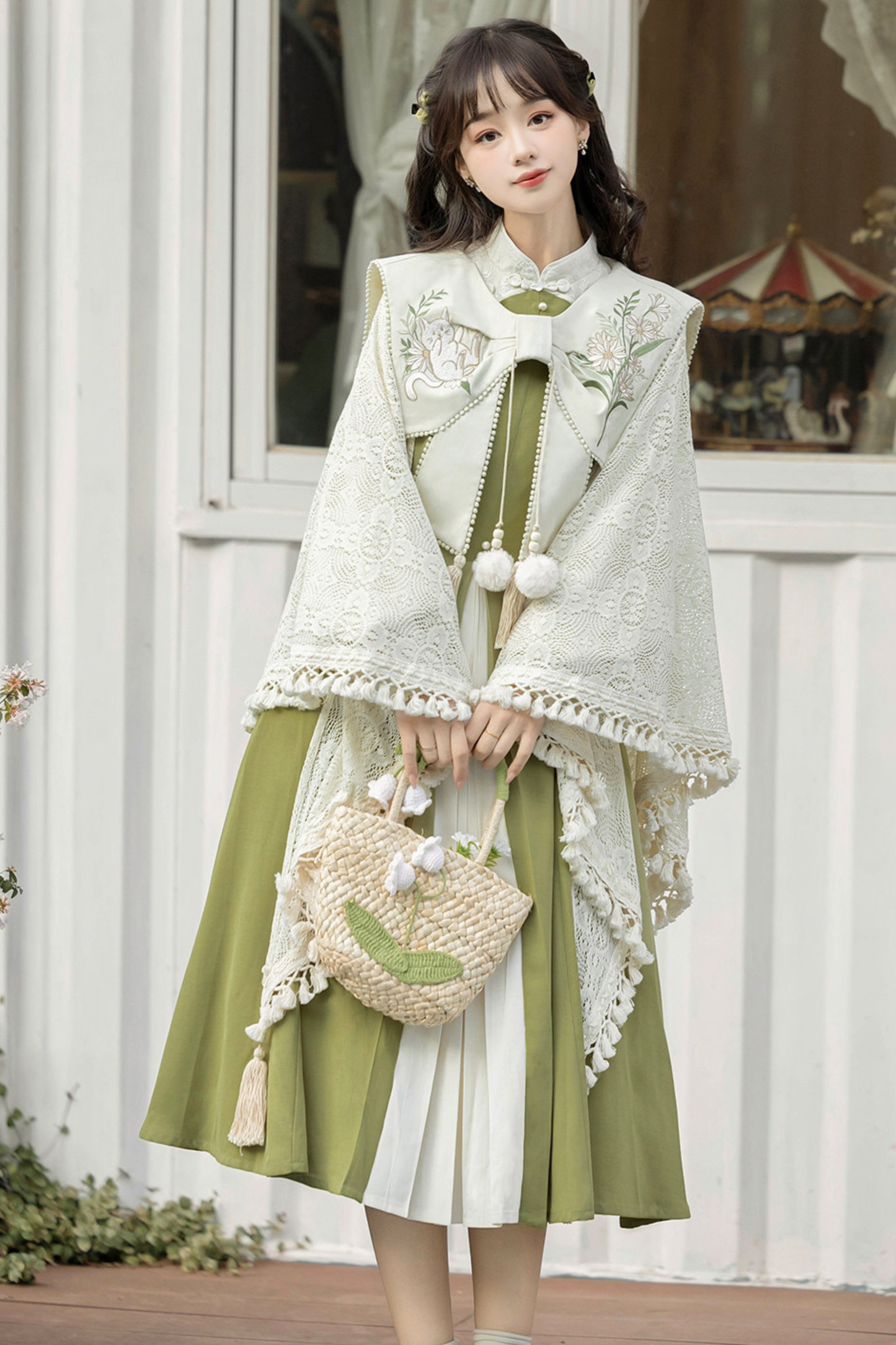 レトロチャイナドレス+ショール