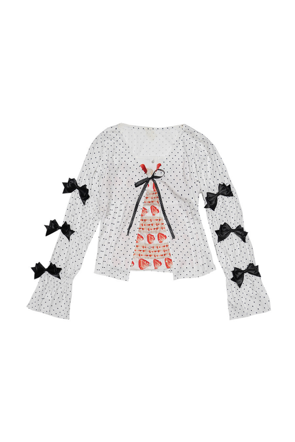 Polka Dot Plaid Blouse