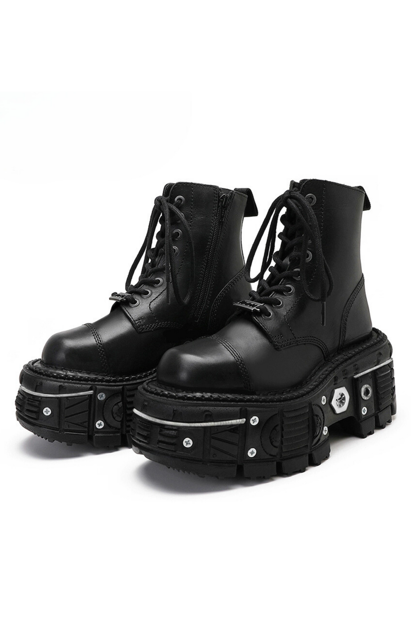 Botines cortos de diseño metálico
