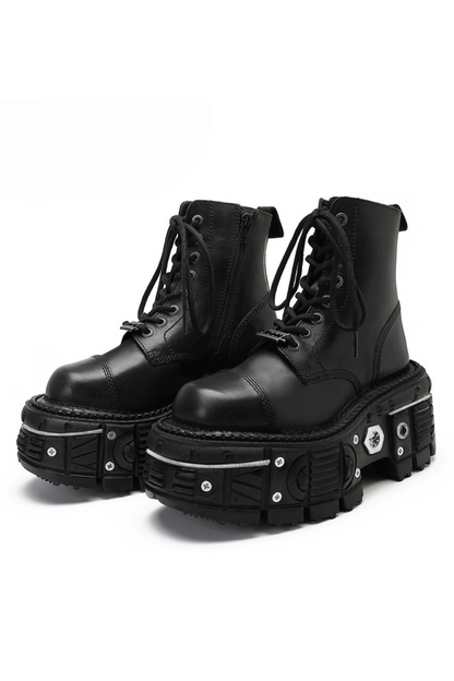 Botines cortos de diseño metálico