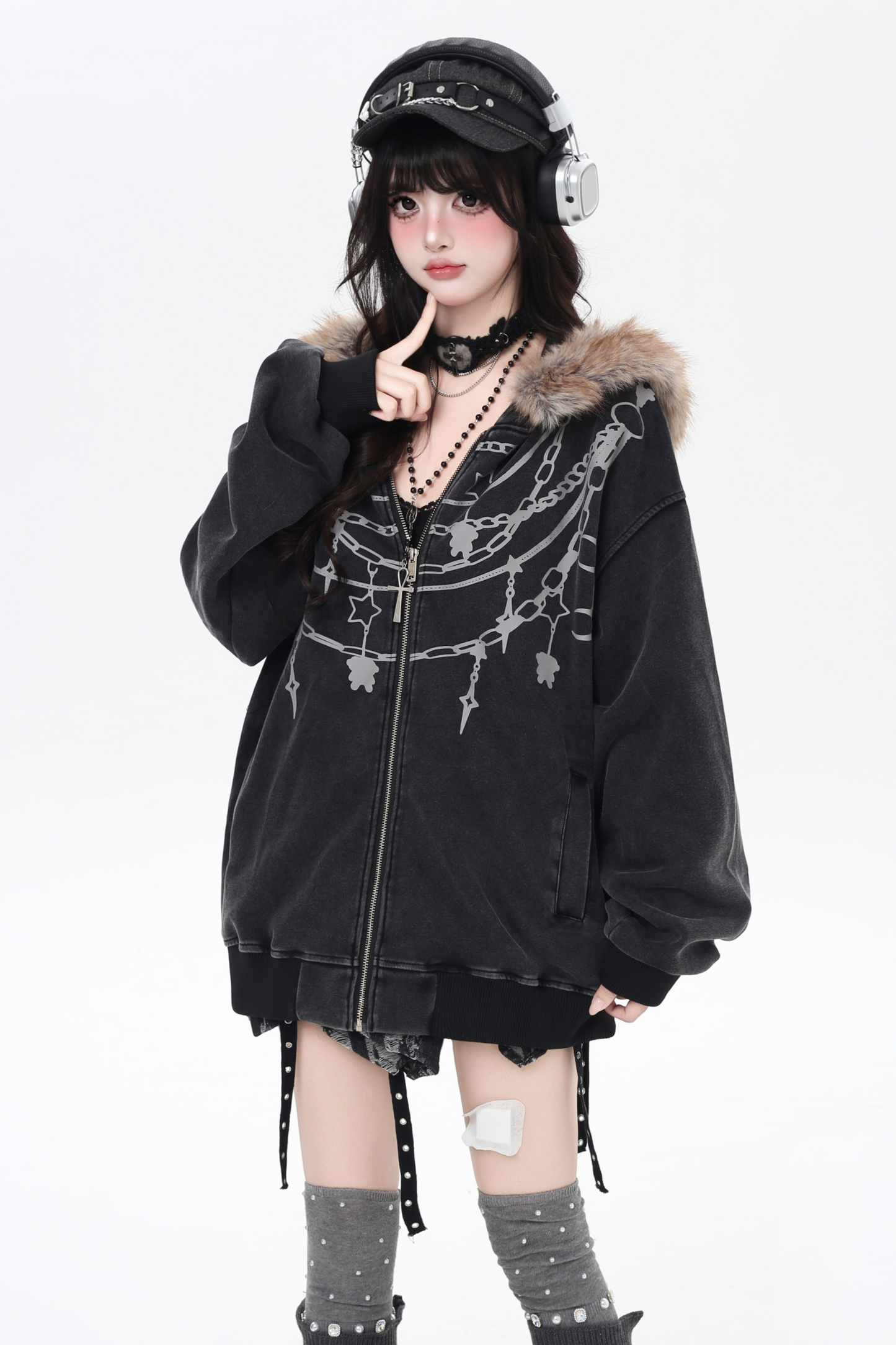 American Street Hooded Loose Hoodie