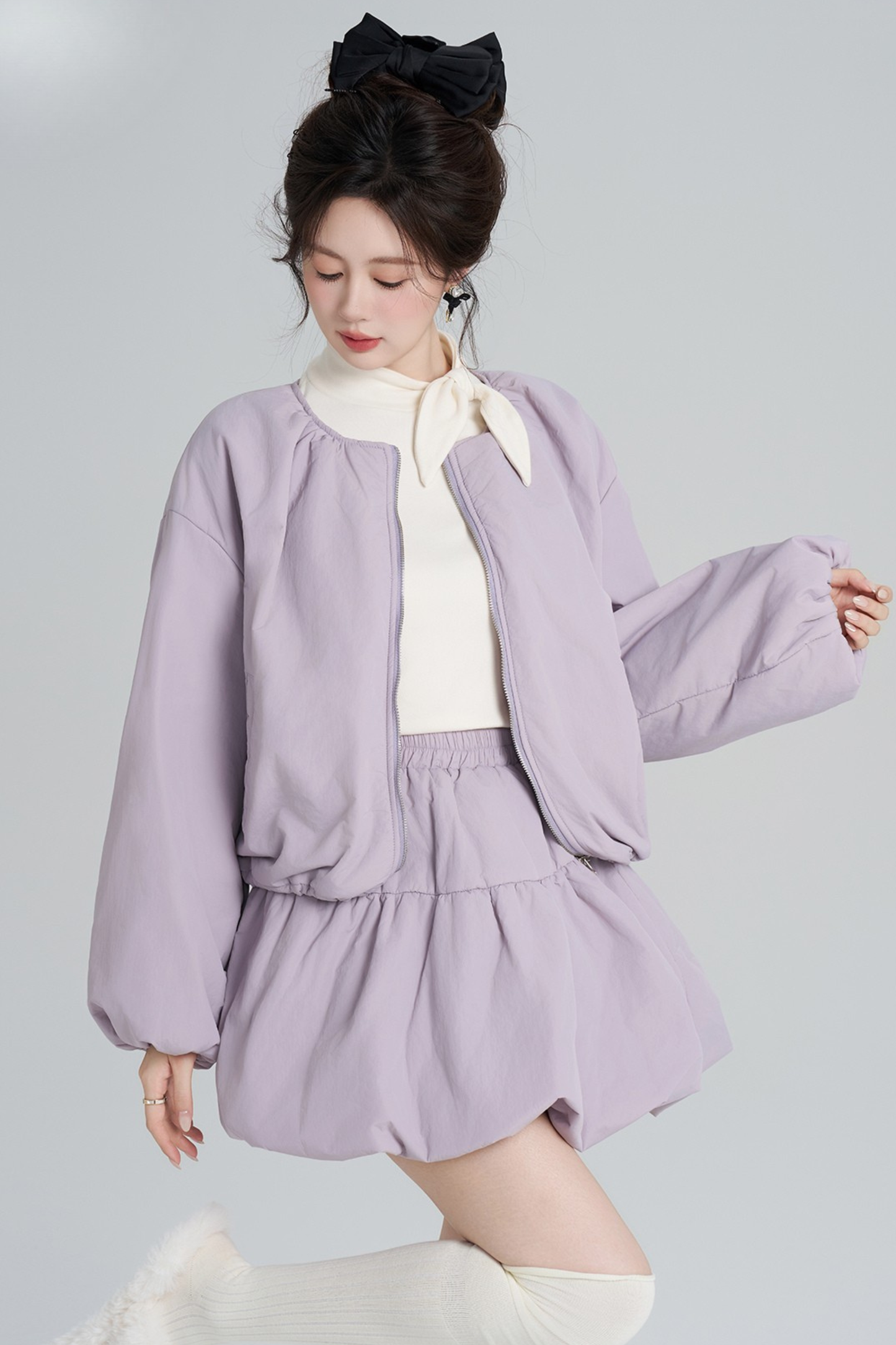 マカロンジップアウター+スカート