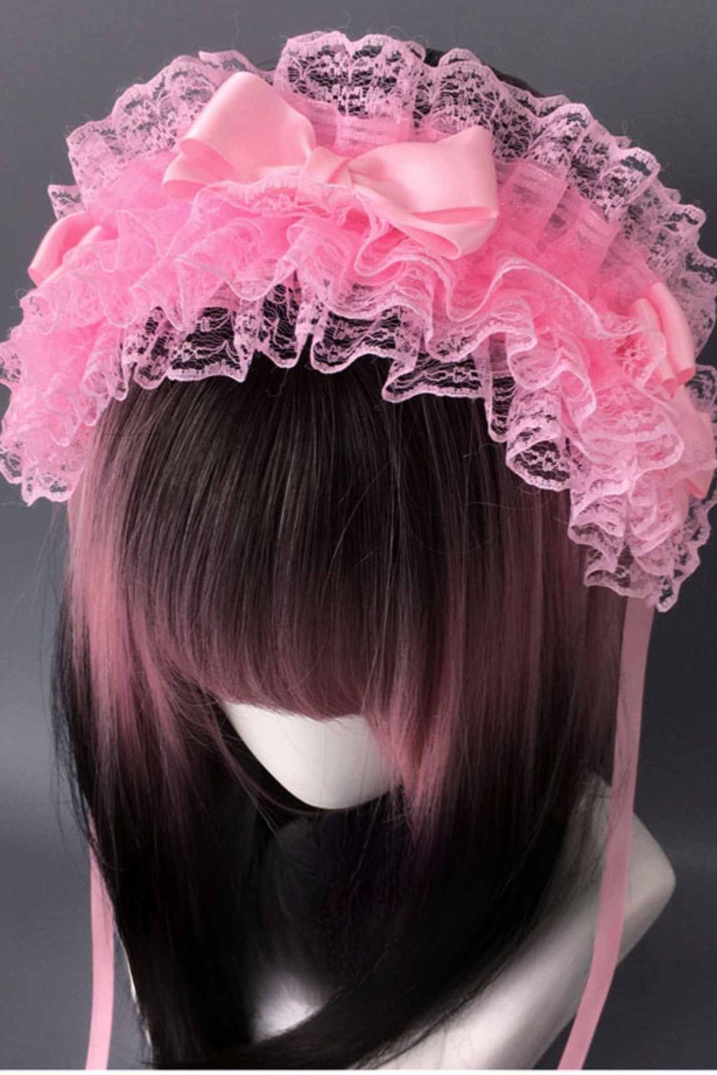 シックレースロリータヘッドバンド