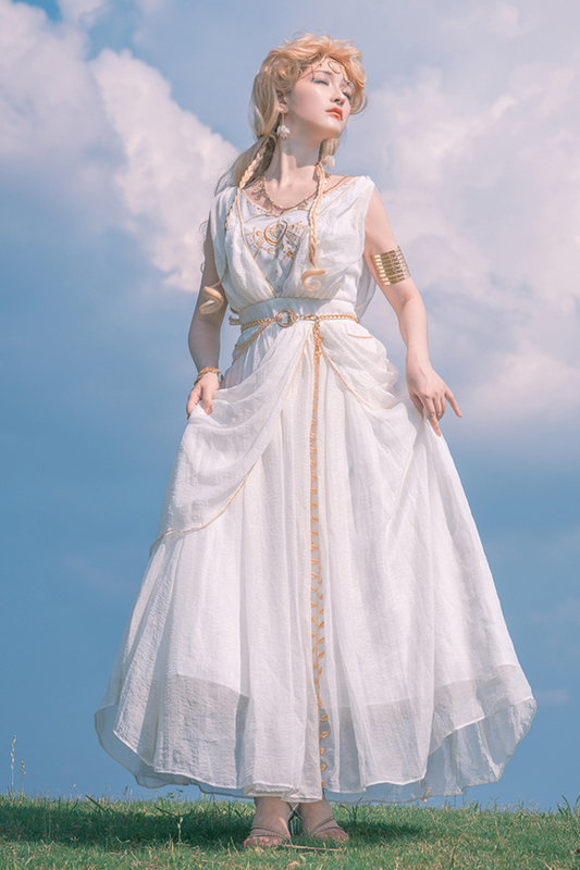 エキゾチックエレガントクラJSK（ウエストチェーン付き）+ショール+ブレスレット+ネックレス