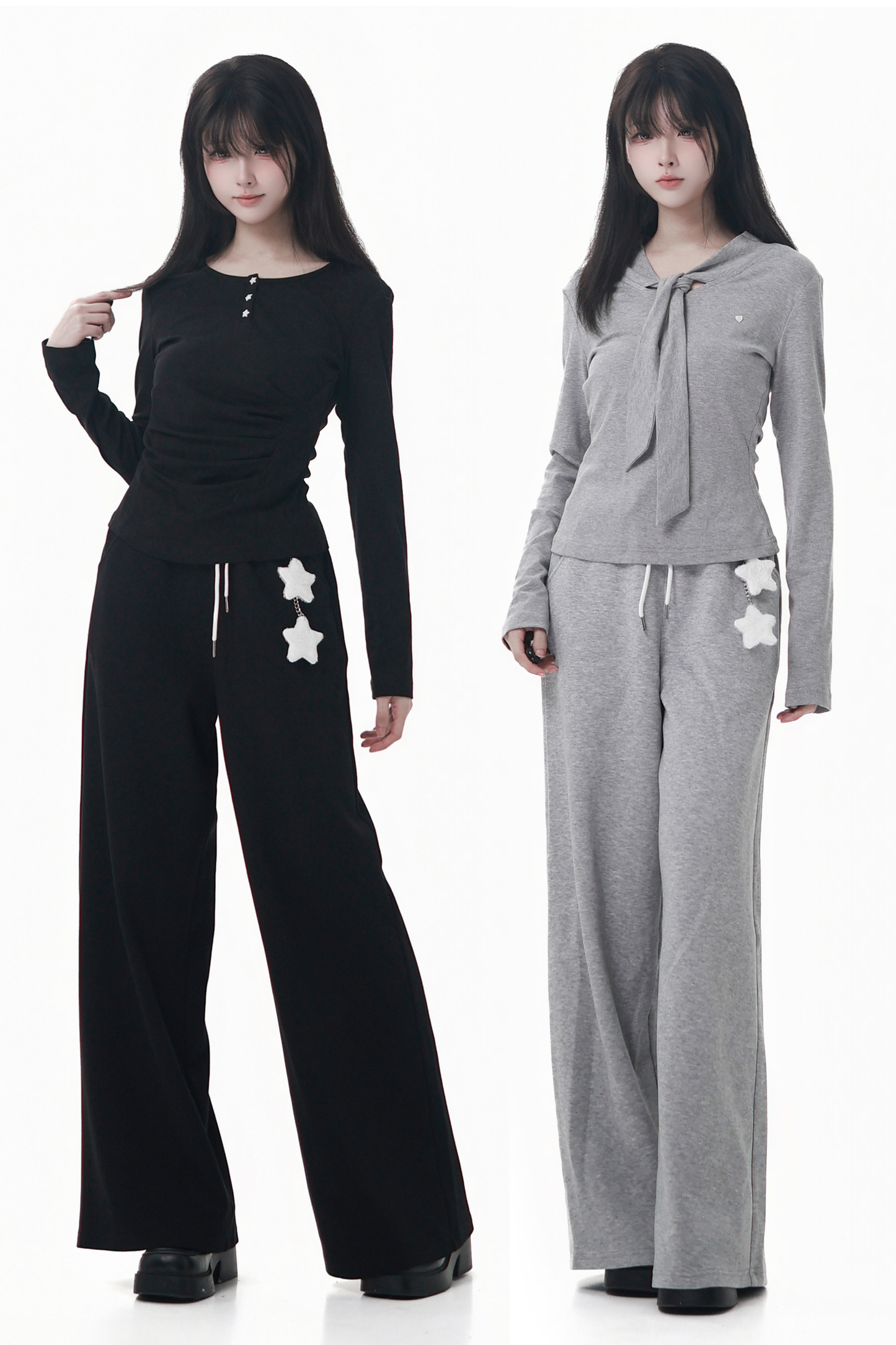 ワイドレッグスターペンダントパンツ