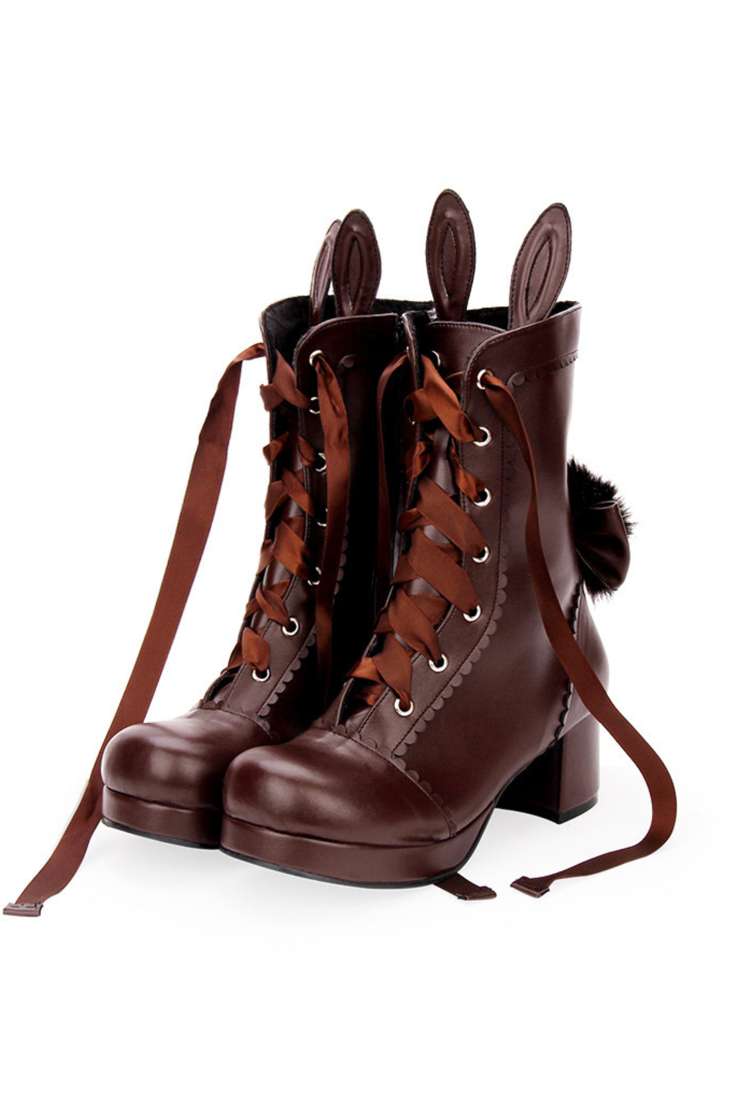 Lolita Bunny Ears Ribbon Boots