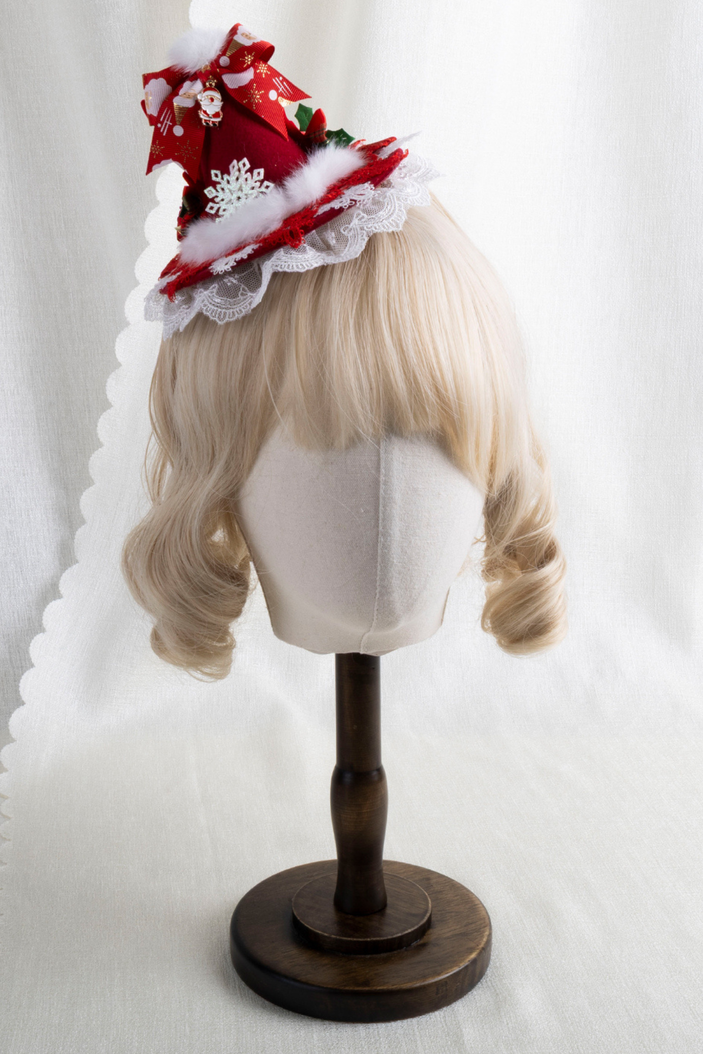 クリスマスレーススイートヘッドバンド+ハットクリップ+リボンクリップ