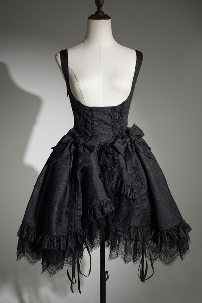 ゴシックバードロリータジャンパースカート+パンプキンパンツスカート+カーテンスカート