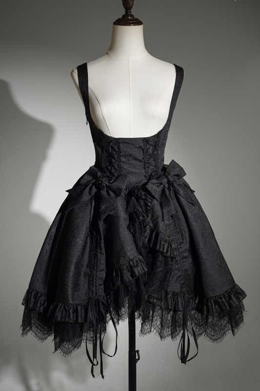 ゴシックバードロリータジャンパースカート+パンプキンパンツスカート+カーテンスカート