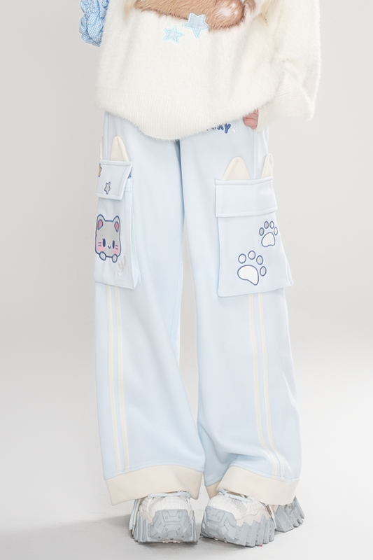 Cute Cat Ear Sports Sweatpants