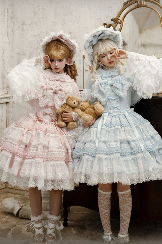 Nice Heartbeat Lolita Dress + Cape + Hat