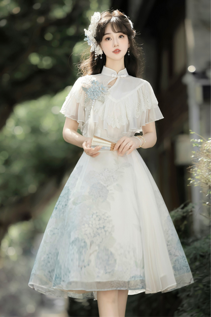 アジサイレターエレガントロリータサスペンダードレス+ショール