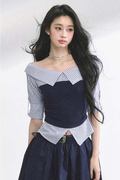 French American Stripe Tops