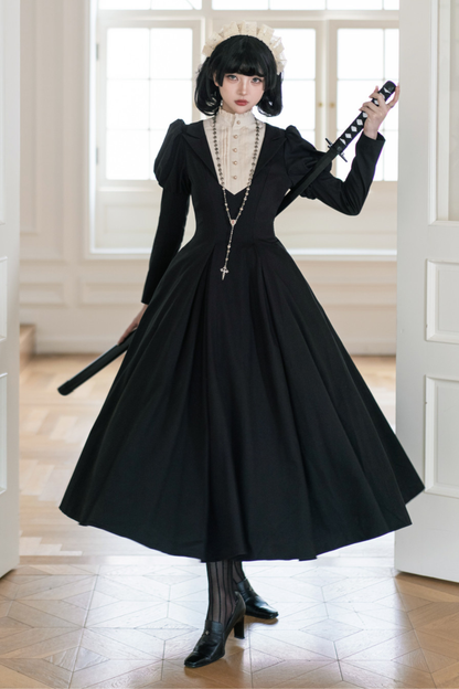 Chic Gothic Flare Long Lolita Dress