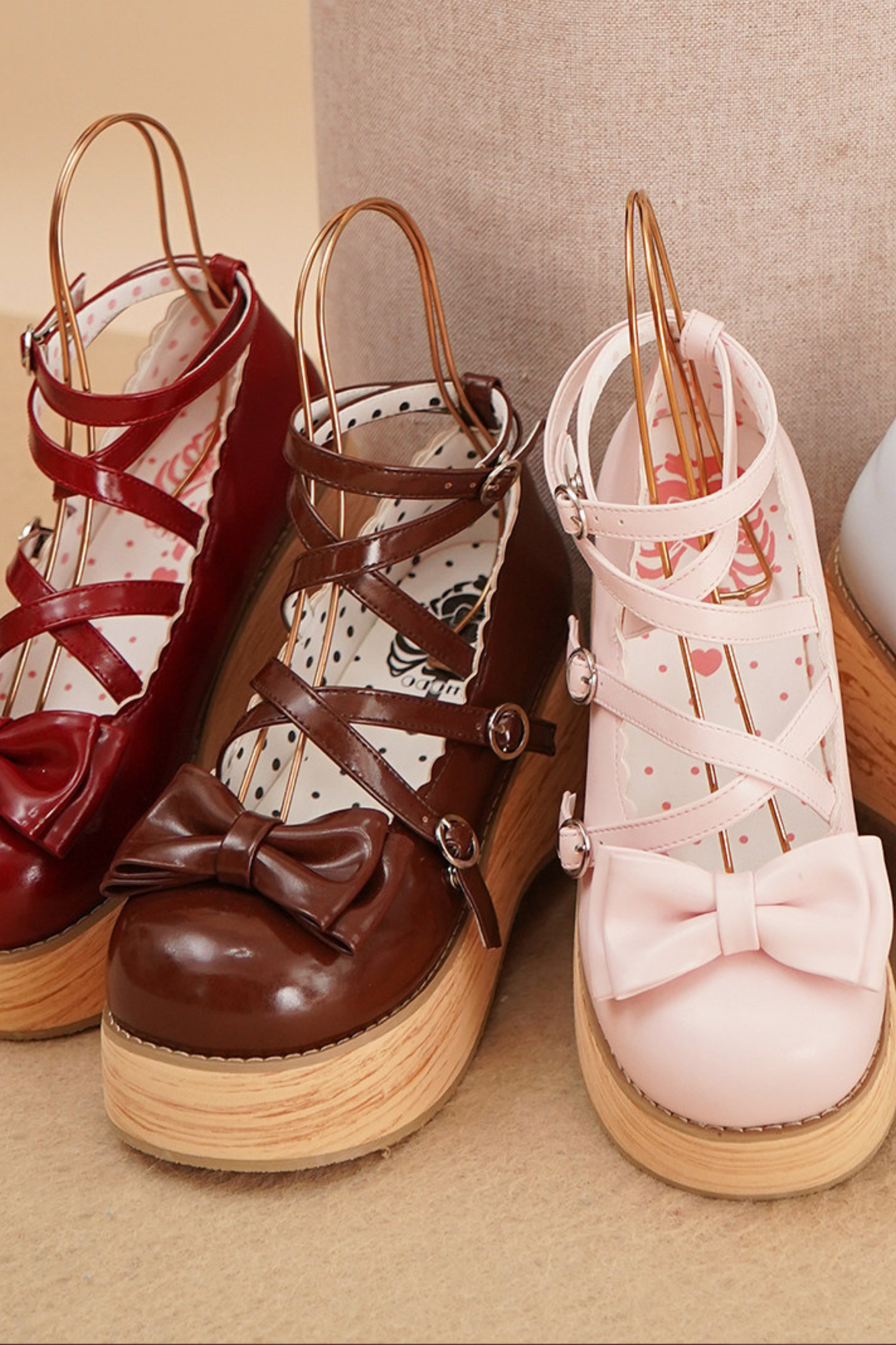 リボンフラットロリータシューズ