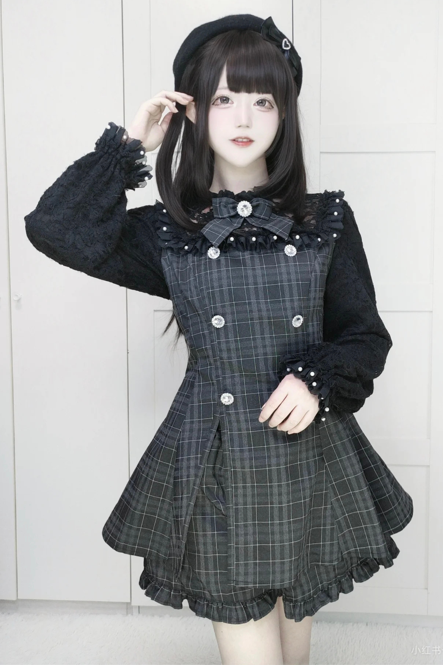 レースリボントップス+スカート