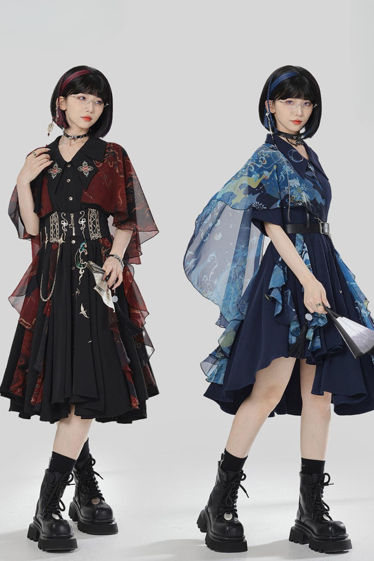 チャイナエンブロイダリードレス+ベルト+ガードル